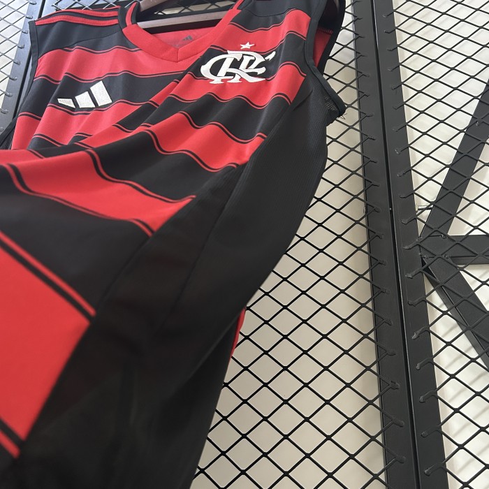 Fan Version 2025-2026 Flamengo Home Soccer Training Vest