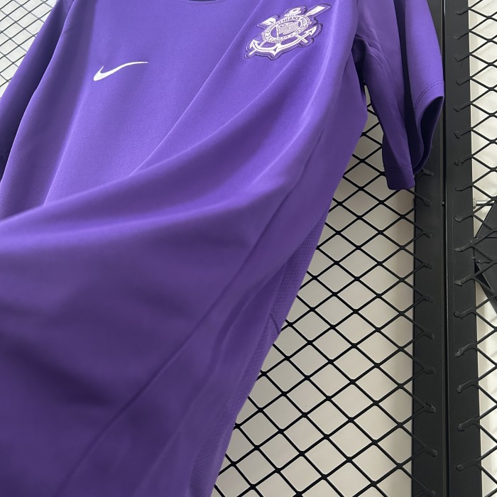 Fan Version 2025-2026 Corinthians Purple Soccer Training Jersey Football Pre-match Shirt