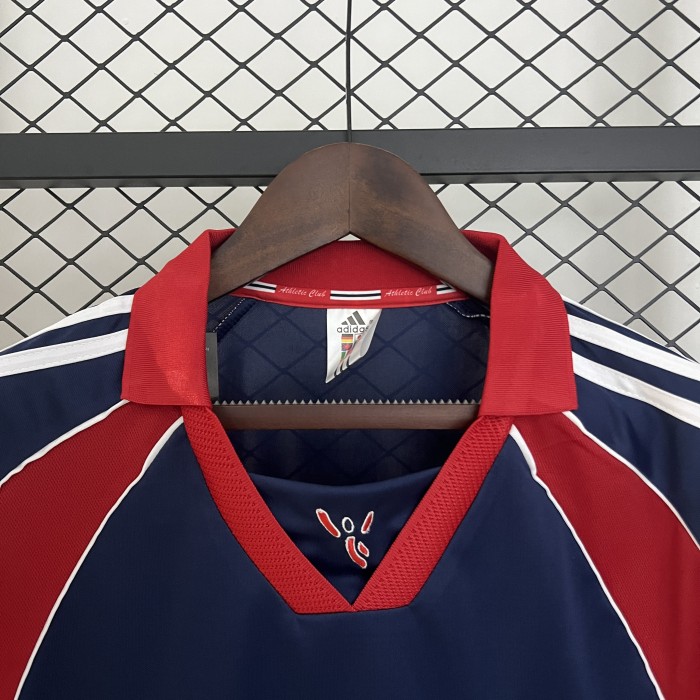 Retro Jersey 1999-2000 Athletic Bilbao Away Dark Blue Vintage Soccer Jersey Football Shirt