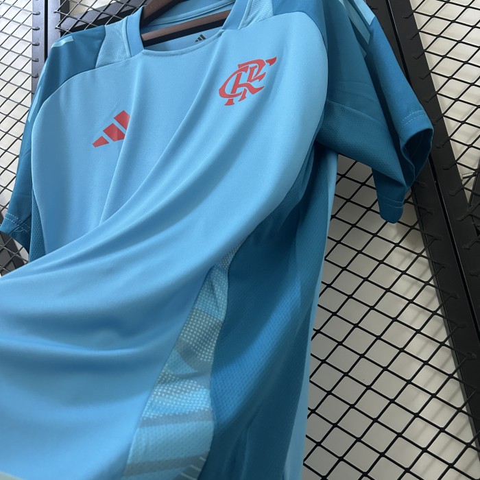 Fan Version 2025-2026 Flamengo Blue Soccer Training Jersey Football Pre-match Shirt