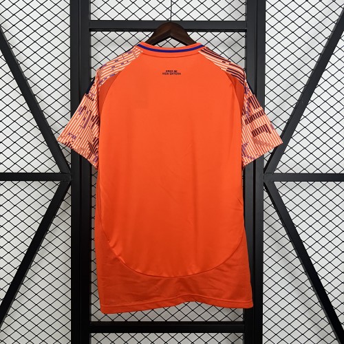 Fans Version 2025-2026 Club Universidad de Chile Away Orange Soccer Jersey Football Shirt