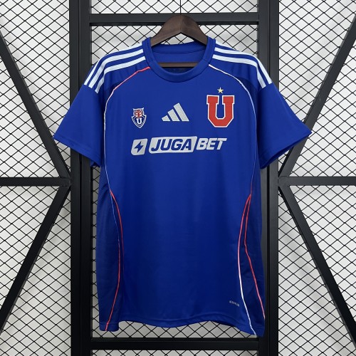 Fans Version 2025-2026 Club Universidad de Chile Home Soccer Jersey Football Shirt