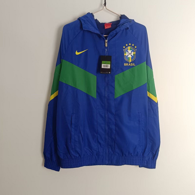 2025 Brazil Blue/Green Soccer Windbreaker Jacket Brasil Football Jacket