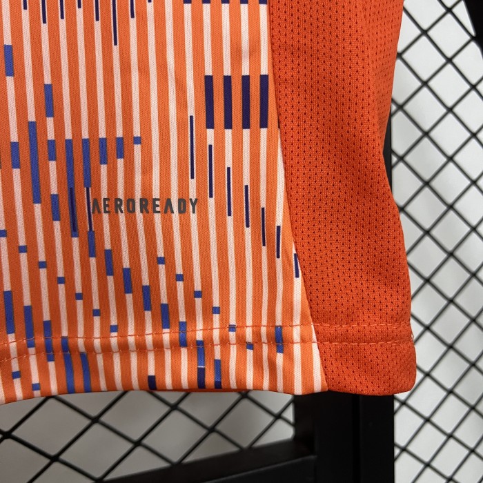 Fans Version 2025-2026 Club Universidad de Chile Away Orange Soccer Jersey Football Shirt