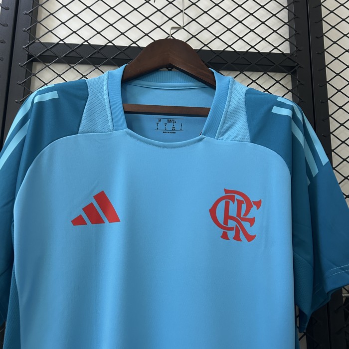 Fan Version 2025-2026 Flamengo Blue Soccer Training Jersey Football Pre-match Shirt