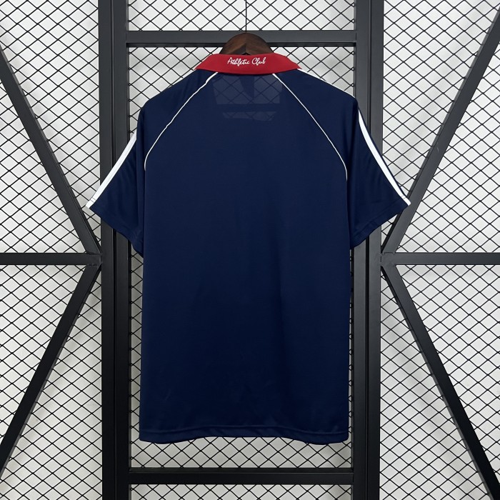 Retro Jersey 1999-2000 Athletic Bilbao Away Dark Blue Vintage Soccer Jersey Football Shirt