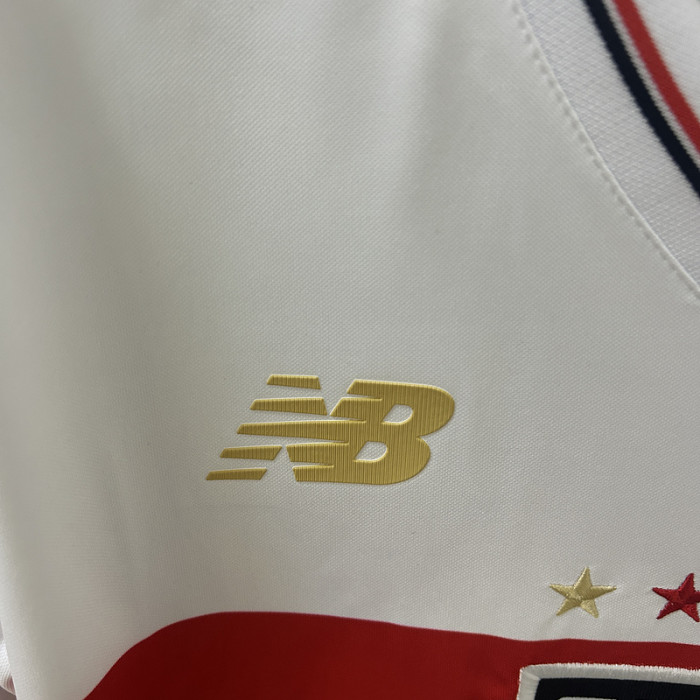 without Sponor Logo Fans Version 2025-2026 Sao Paulo Home Soccer Jersey Football Shirt