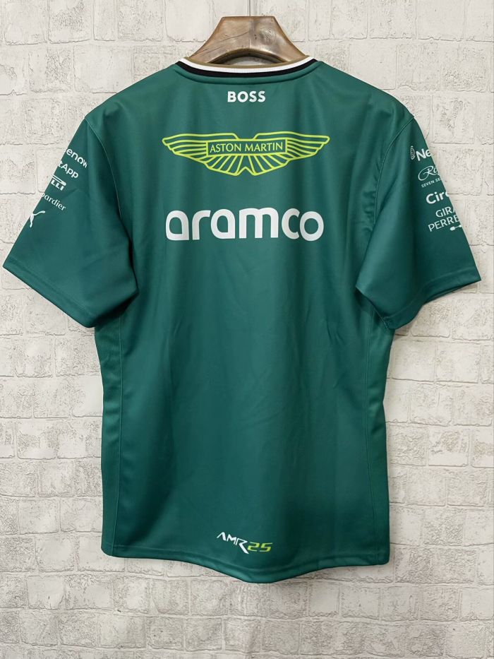 Aston Martin 2025 Green Shirts Racing Suit Jersey