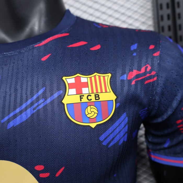 Barca Camisetas de Futbol Player Version 2025-2026 Barcelona Blue Special Edition Soccer Jersey