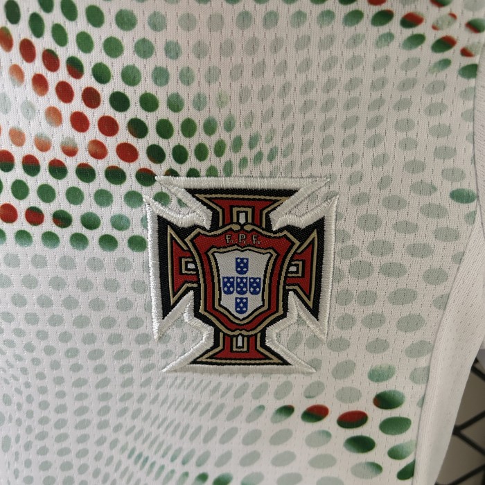 Youth Uniform Kids Kit 2025 Portugal Away Soccer Jersey Shorts Child Football Set