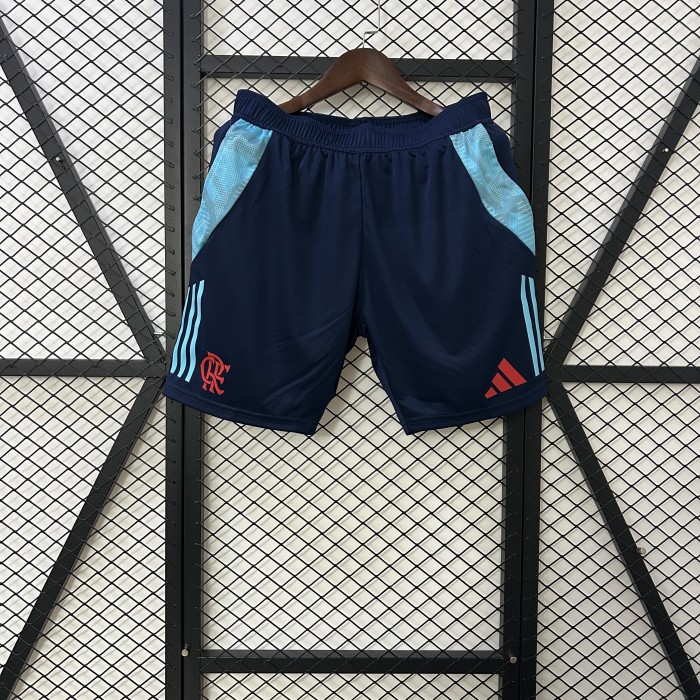 Fan Version 2025-2026 Flamengo Blue Soccer Training Shorts Football Shorts