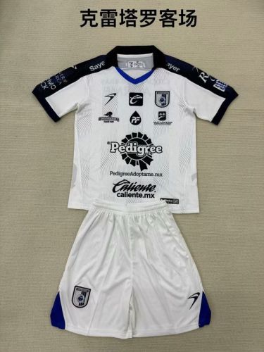 Adult Uniform 2024-2025 Querétaro Away White Soccer Jersey Shorts Men's Football Kit