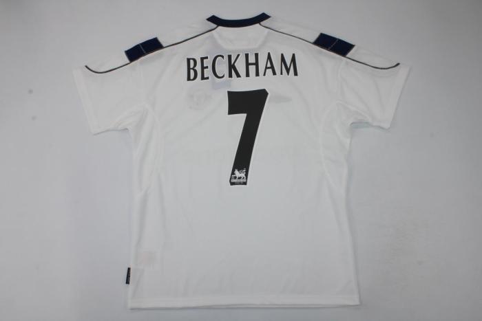 Retro Jersey 2000-2001 Manchester United BECKHAM 7 Away Soccer Jersey With Man Utd Vintage Football Shirt
