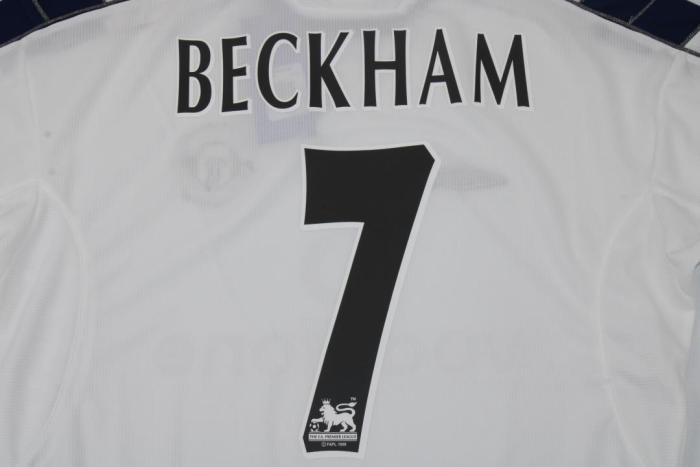Retro Jersey 2000-2001 Manchester United BECKHAM 7 Away Soccer Jersey With Man Utd Vintage Football Shirt
