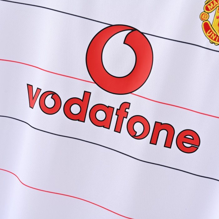 Retro Jersey 2003-2004 Manchester United Third Away White Soccer Jersey Man U Vintage Football Shirt