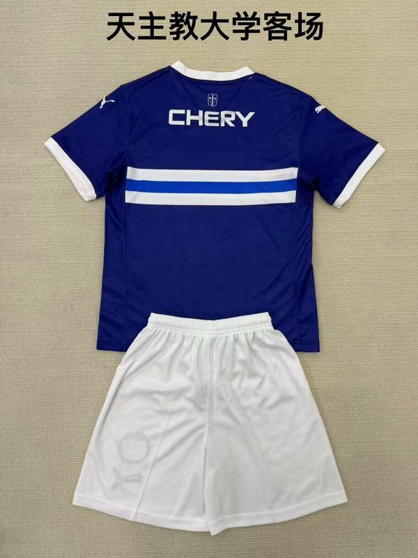 Adult Uniform 2025-2026 Catholic University Away Blue Soccer Jersey Shorts Universidad Catolica Football Kit
