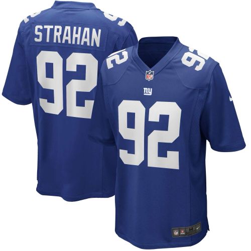 New York Giants 92 STRAHAN Blue NFL Jersey