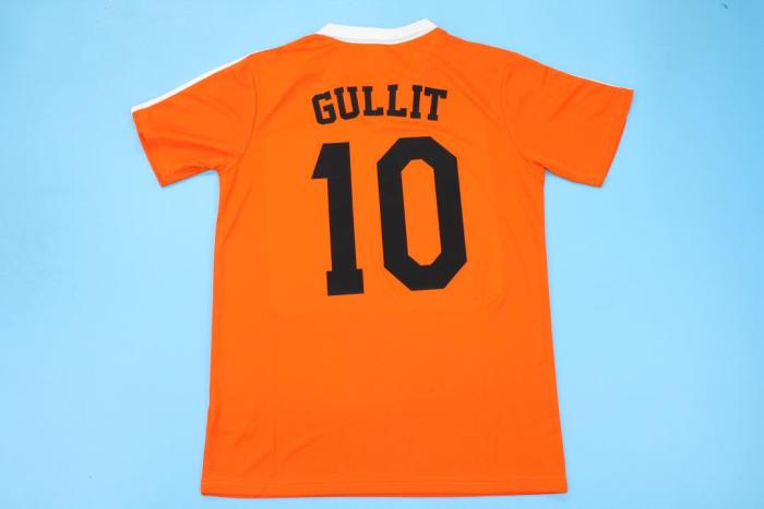 Retro Jersey 1988 Netherlands GULLIT 10 Orange Centenni Soccer Jersey Vintage Holland Centennial Edition Football Shirt
