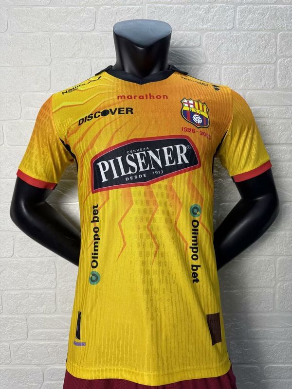 Barca Camisetas de Futbol Player Version 1925-2025 Barcelona 100th Anniversary Yellow Soccer Jersey