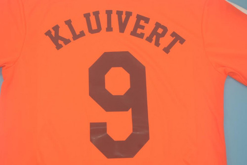 Retro Jersey 1986 Netherlands KLUIVERT 9 Home Soccer Jersey Vintage Holland Football Shirt