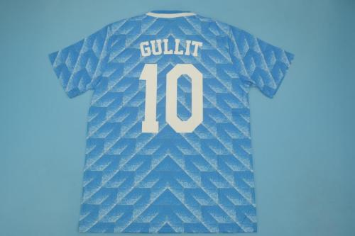 Retro Jersey 1988 Netherlands GULLIT 10 Away Blue Soccer Jersey Vintage Holland Football Shirt