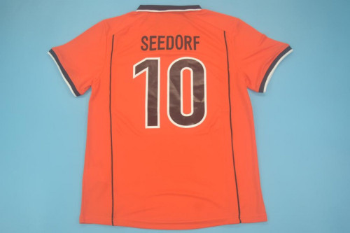 with Front lettering Retro Jersey 1998 Netherlands Seedorf 10 Home Soccer Jersey Vintage Holland Football Shirt