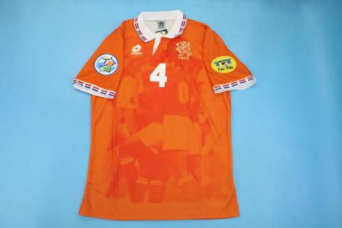 with Patch Retro Jersey 1996 Netherlands Home Soccer Jersey Vintage Holland Football Shirt