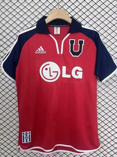 Retro Jersey 2001-2002 Universidad de Chile Away Red Soccer Jersey Vintage Football Shirt