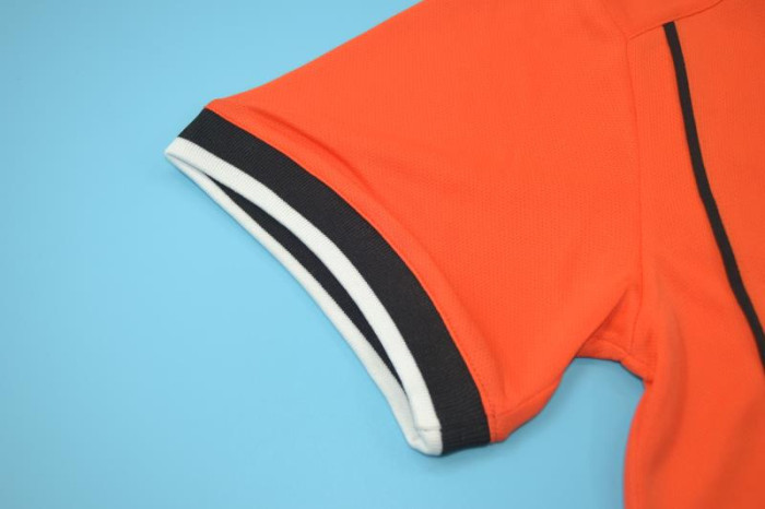 with Front Lettering Retro Jersey 1998 Netherlands Home Soccer Jersey Vintage Holland Football Shirt