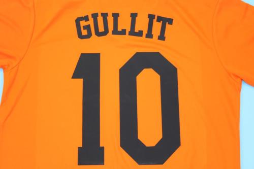 Retro Jersey 1988 Netherlands GULLIT 10 Orange Centenni Soccer Jersey Vintage Holland Centennial Edition Football Shirt