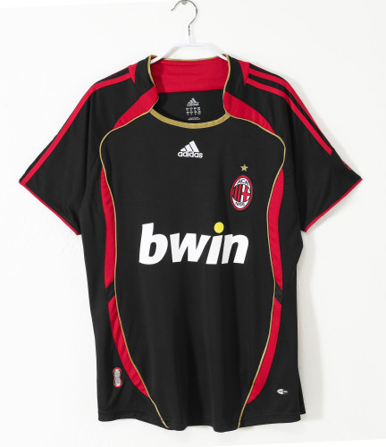 Retro Jersey 2006-2007 AC Milan Third Away Black Soccer Jersey Vintage Football Shirt