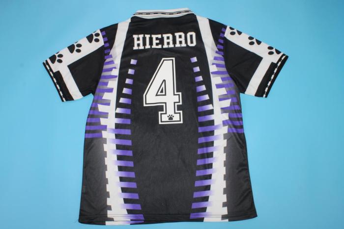 Retro Jersey 1997-1998 Real Madrid HIERRO 4 Third Away Soccer Jersey Vintage Football Shirt