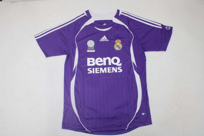 Retro Jersey 2006-2007 Real Madrid v.NISTELROOY 17 Third Away Purple Soccer Jersey Vintage Football Shirt