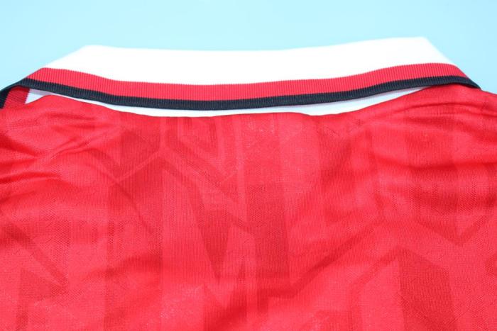 Retro Jersey Long Sleeve 1992-1994 Manchester United Home Soccer Jersey Vintage Football Shirt