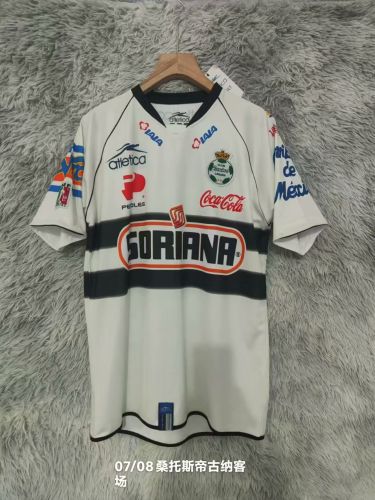 Retro Jersey 2007-2008 Santos Laguna Away White Soccer Jersey Vintage Football Shirt