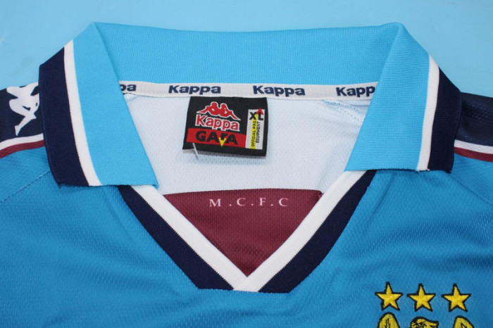 Retro Jersey 1998-1999 Manchester City Home Soccer Jersey Vintage Football Shirt
