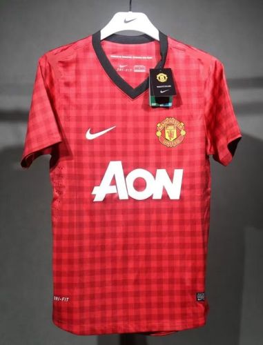 Player Version Retro Jersey 2012-2013 Manchester United Home Soccer Jersey Vintage Football Shirt