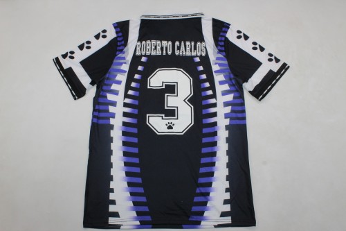 Retro Jersey 1997-1998 Real Madrid ROERTO CARLOS 3 Third Away Soccer Jersey Vintage Football Shirt