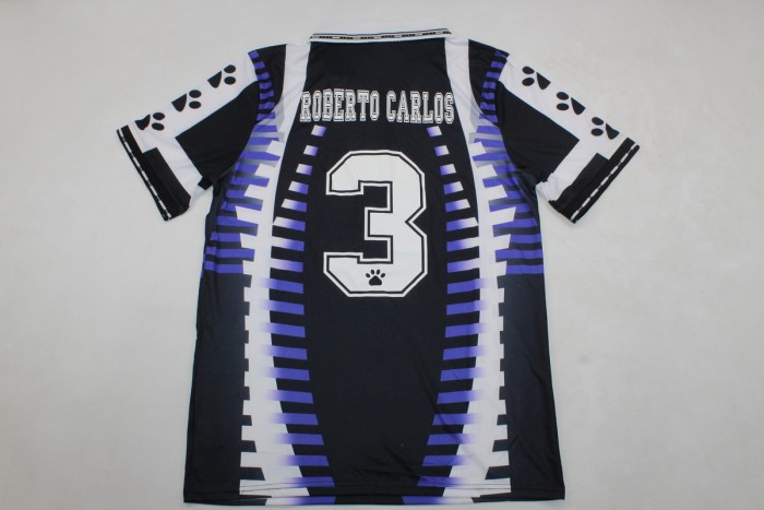 Retro Jersey 1997-1998 Real Madrid ROERTO CARLOS 3 Third Away Soccer Jersey Vintage Football Shirt