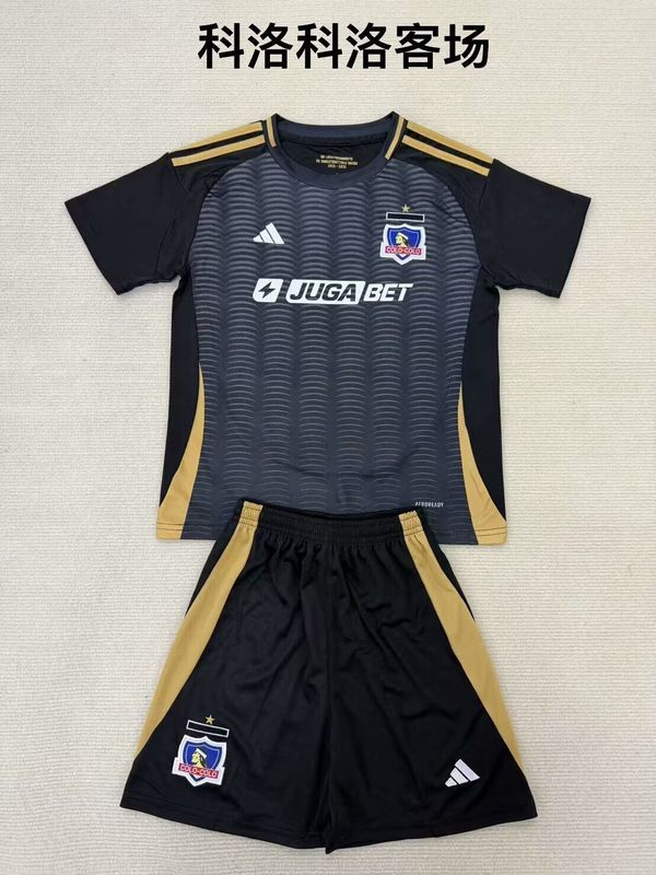 Adult Uniform 2025-2026 Colo-Colo Away Black Soccer Jersey Shorts Men's Football Kit