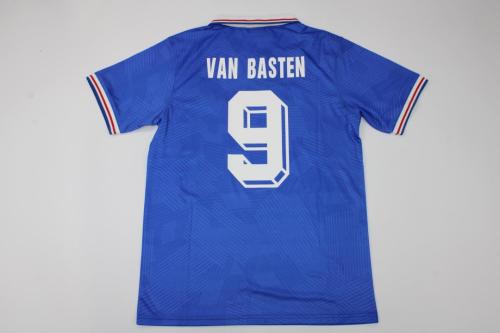 Retro Jersey 1991 Netherlands VAN BASTEN 9 Away Blue Soccer Jersey Vintage Holland Football Shirt