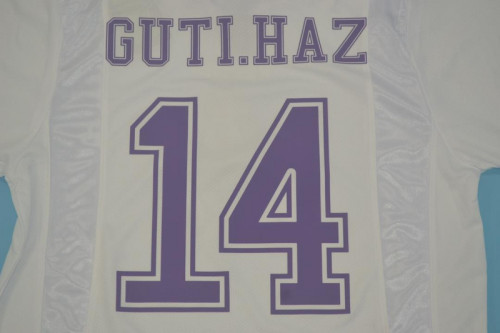 Retro Jersey 1997-1998 Real Madrid GUTI.HAZ 14 Home Soccer Jersey Vintage Football Shirt