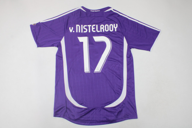 Retro Jersey 2006-2007 Real Madrid v.NISTELROOY 17 Third Away Purple Soccer Jersey Vintage Football Shirt