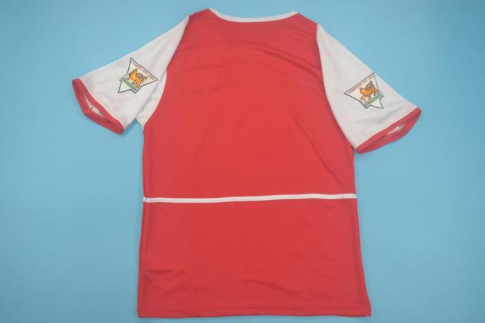 with Golden EPL Patch Retro Jersey 2002-2003 Arsenal Home Soccer Jersey Red Vintage Football Shirt