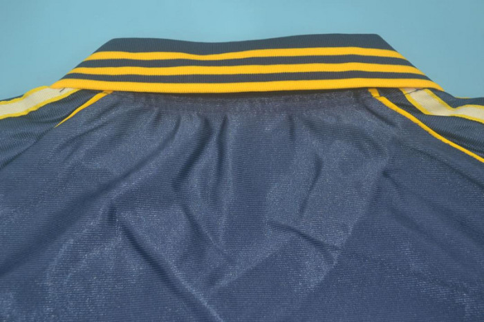 Retro Jersey 1998-1999 Real Madrid Third Away Dark Blue Soccer Jersey Vintage Football Shirt