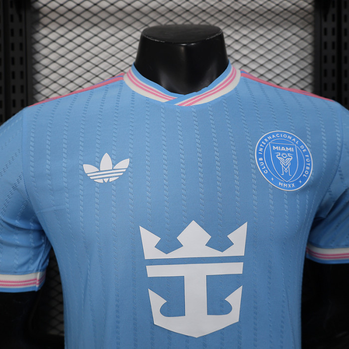 Player Version 2025-2026 Inter Miami Third Away Blue Soccer Jersey Football Shirt