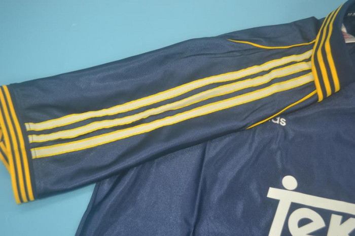 Retro Jersey 1998-1999 Real Madrid Third Away Dark Blue Soccer Jersey Vintage Football Shirt