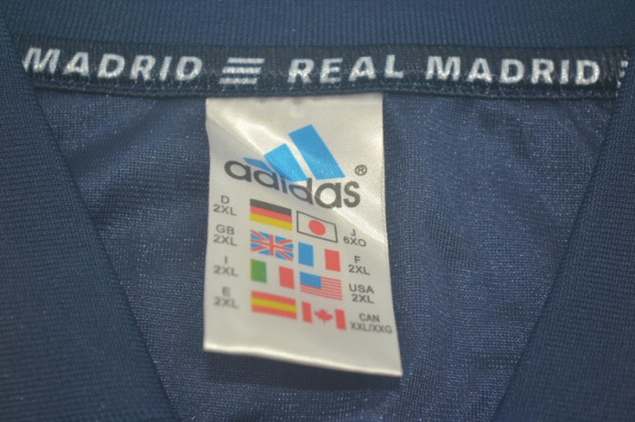 Retro Jersey 1998-1999 Real Madrid Third Away Dark Blue Soccer Jersey Vintage Football Shirt