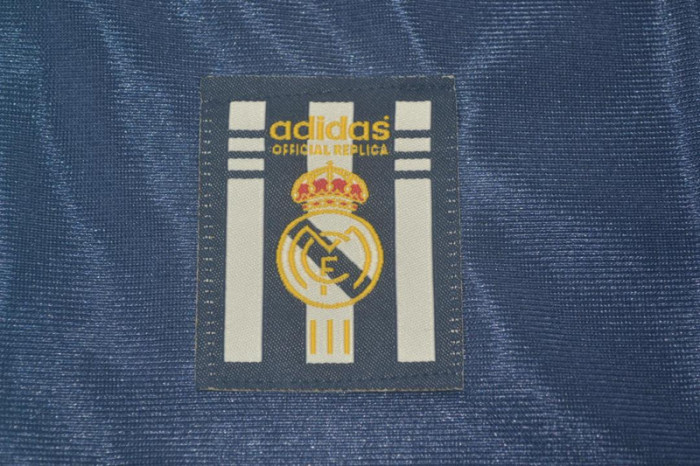Retro Jersey 1998-1999 Real Madrid Third Away Dark Blue Soccer Jersey Vintage Football Shirt