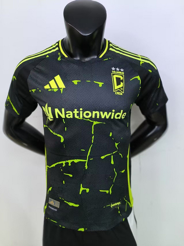 Player Version 2025-2026 The Columbus Crew Away Black Soccer Jersey Football Shirt